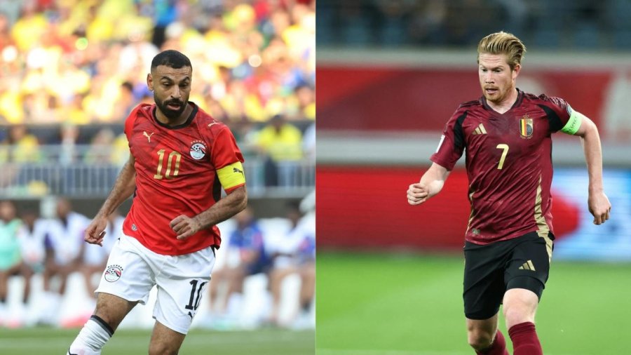 Por intriga y nivel futbol&iacute;stico de ambas selecciones, el plato fuerte del d&iacute;a. (Salah del Liverpool, izquierda; De Bruyne del Napoli, derecha).