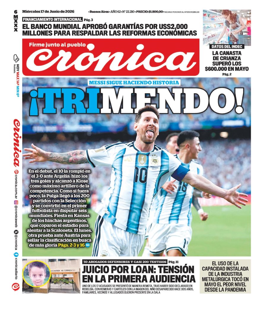 Tapa del suplemento papel