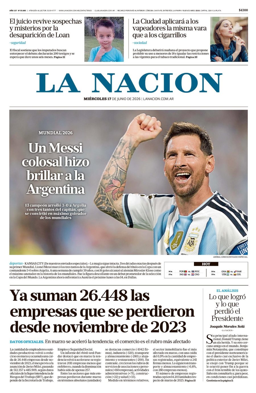 Tapa del suplemento papel