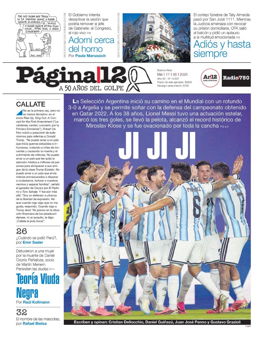 Tapa del suplemento papel