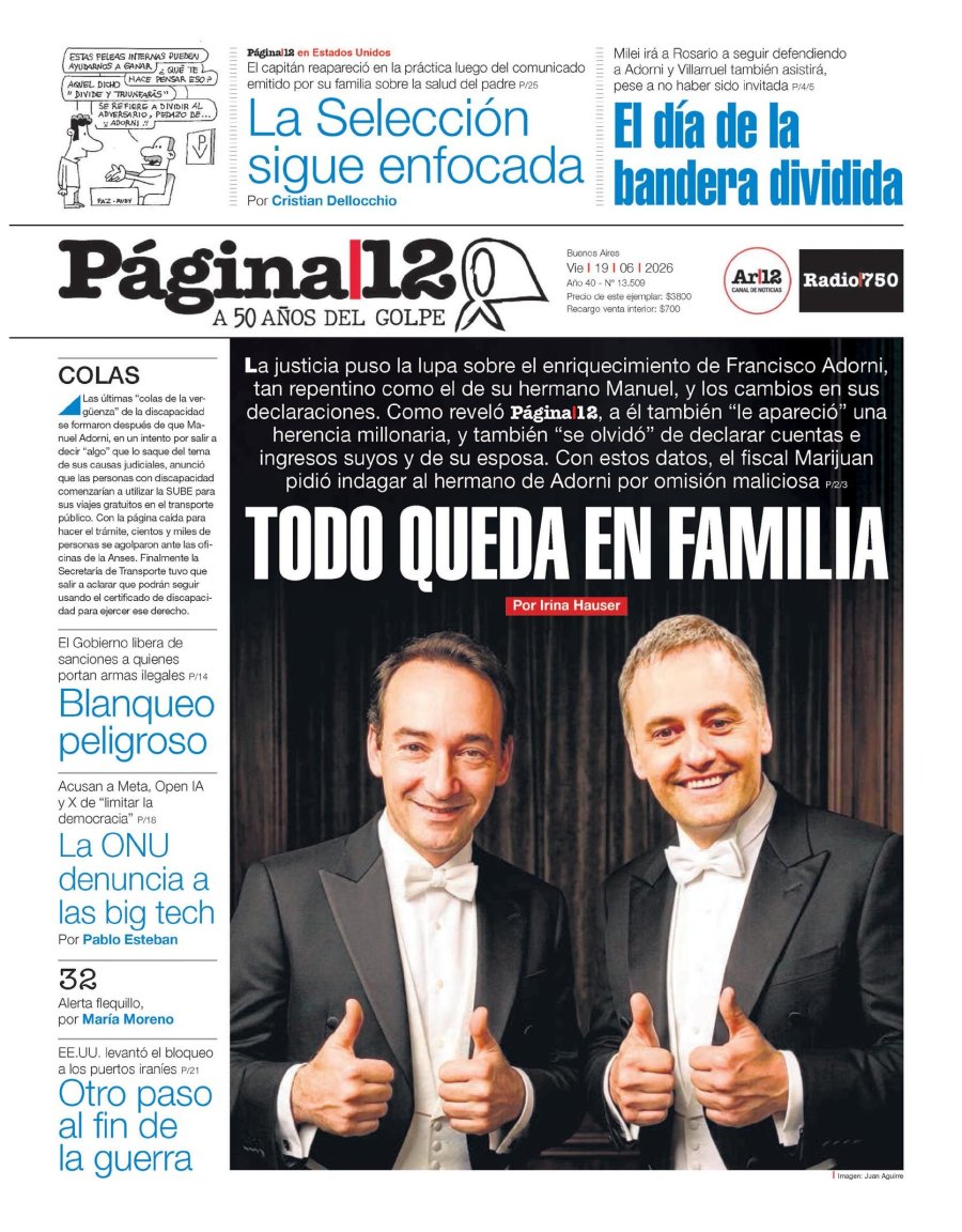 Tapa del suplemento papel