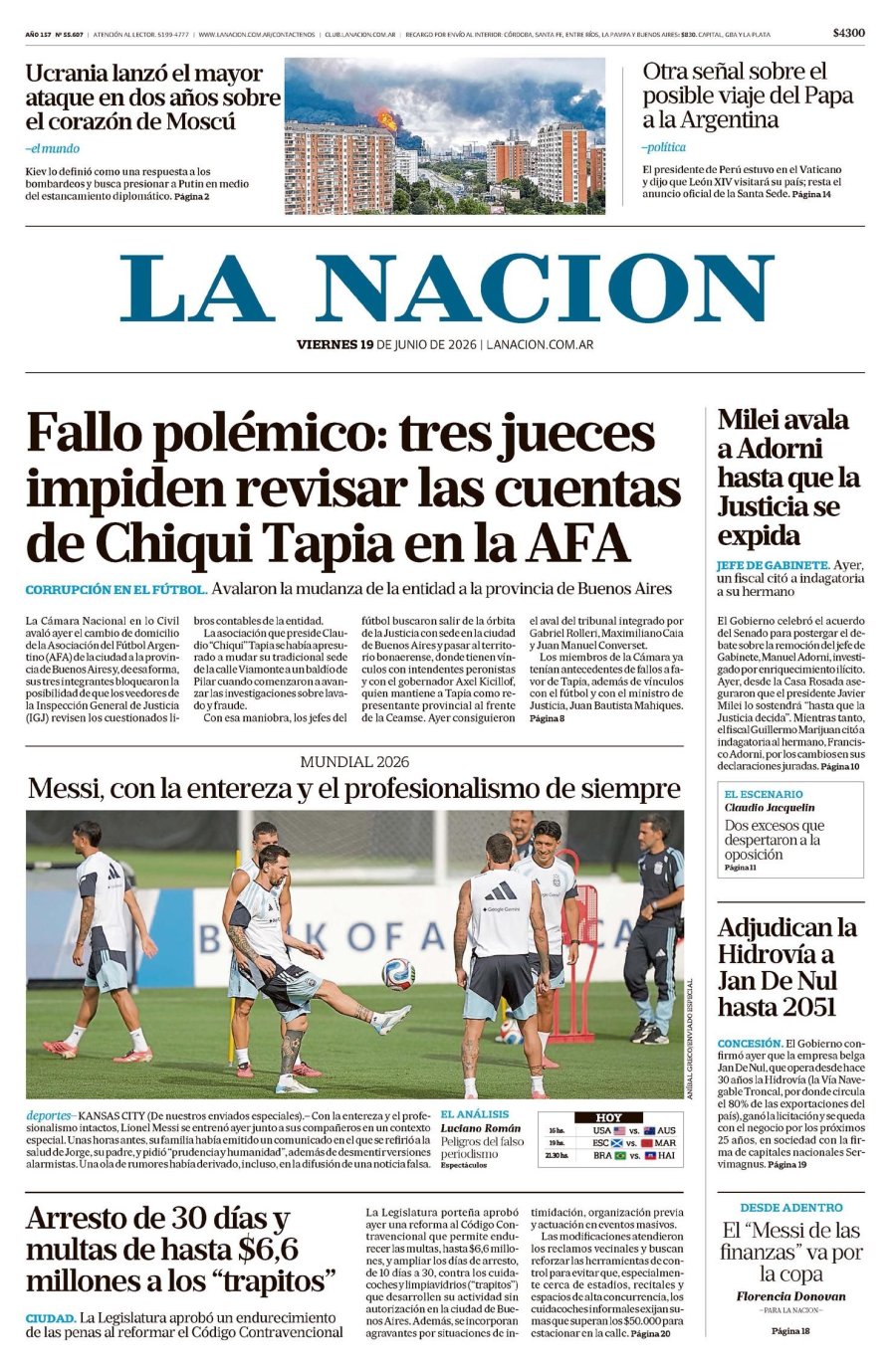 Tapa del suplemento papel