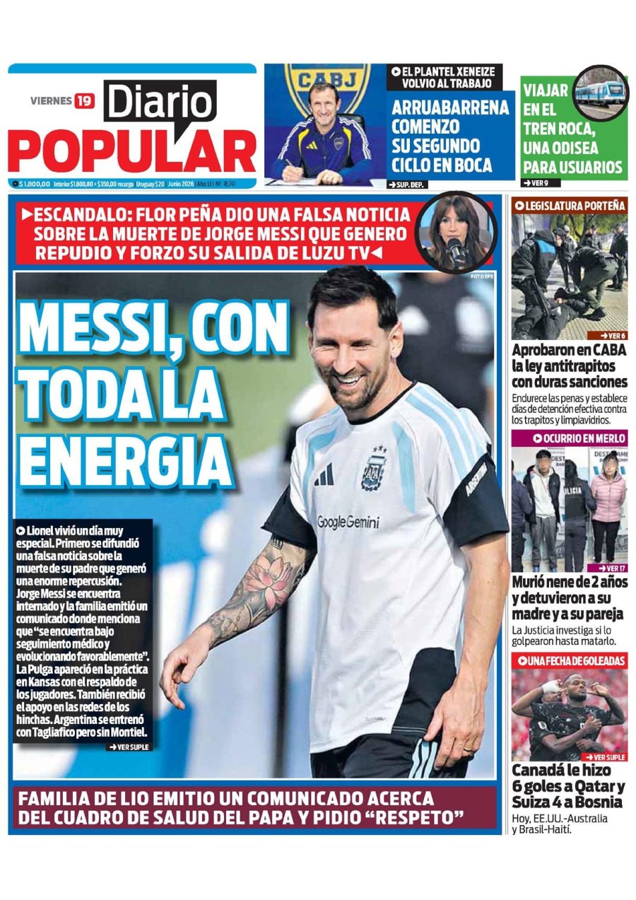 Tapa del suplemento papel