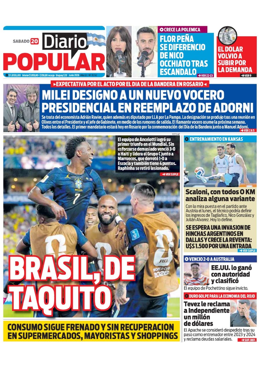 Tapa del suplemento papel