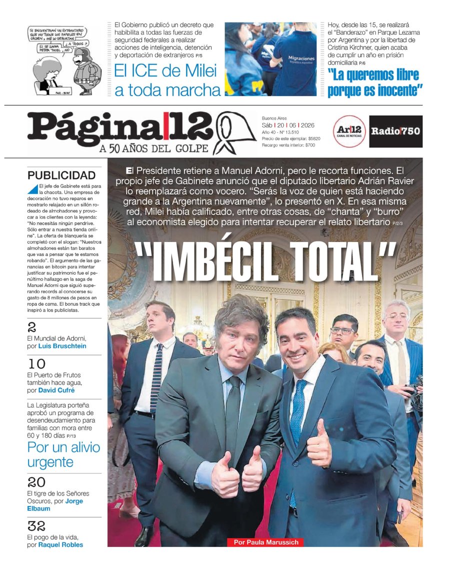 Tapa del suplemento papel