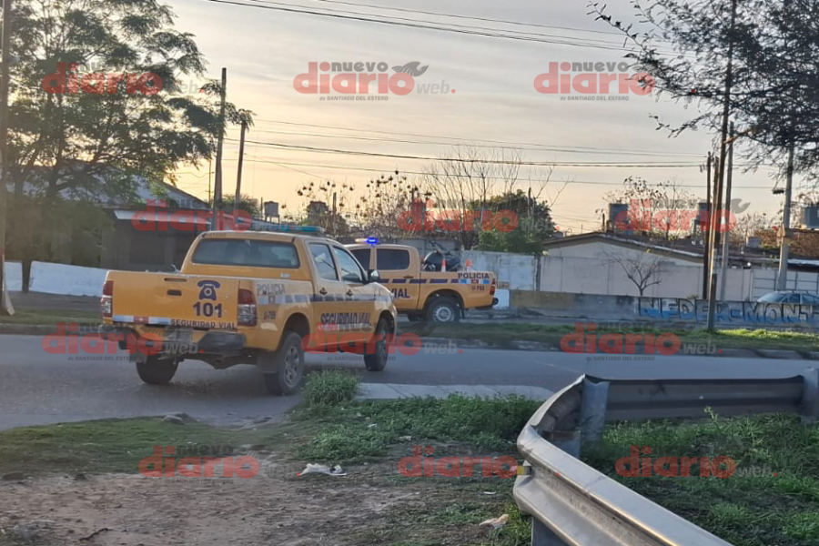 A las 8.40, personal de Seguridad Vial en el sitio.