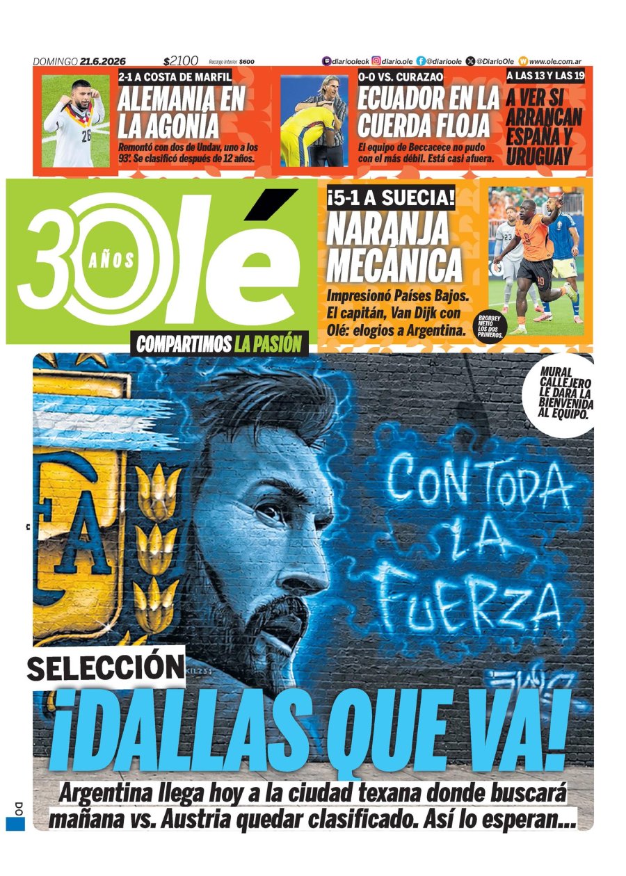 Tapa del suplemento papel