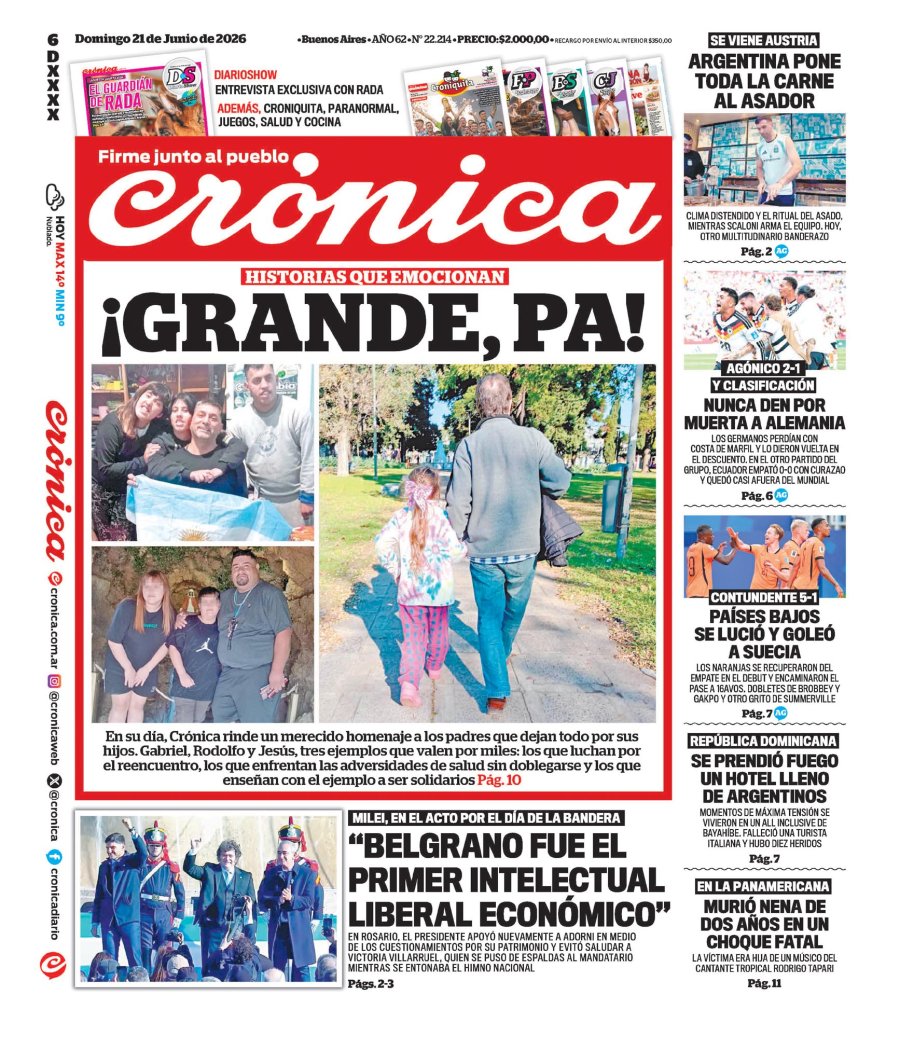 Tapa del suplemento papel