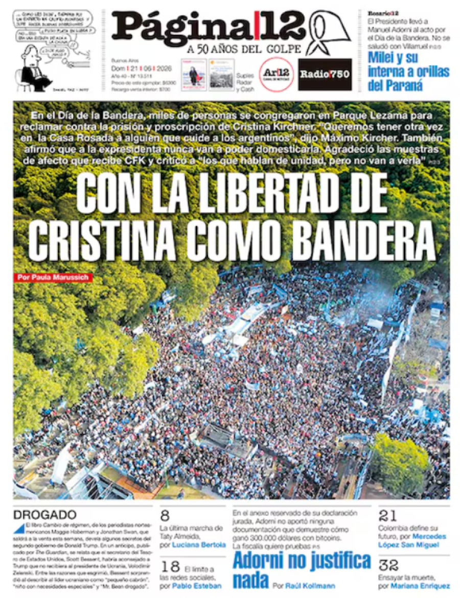 Tapa del suplemento papel