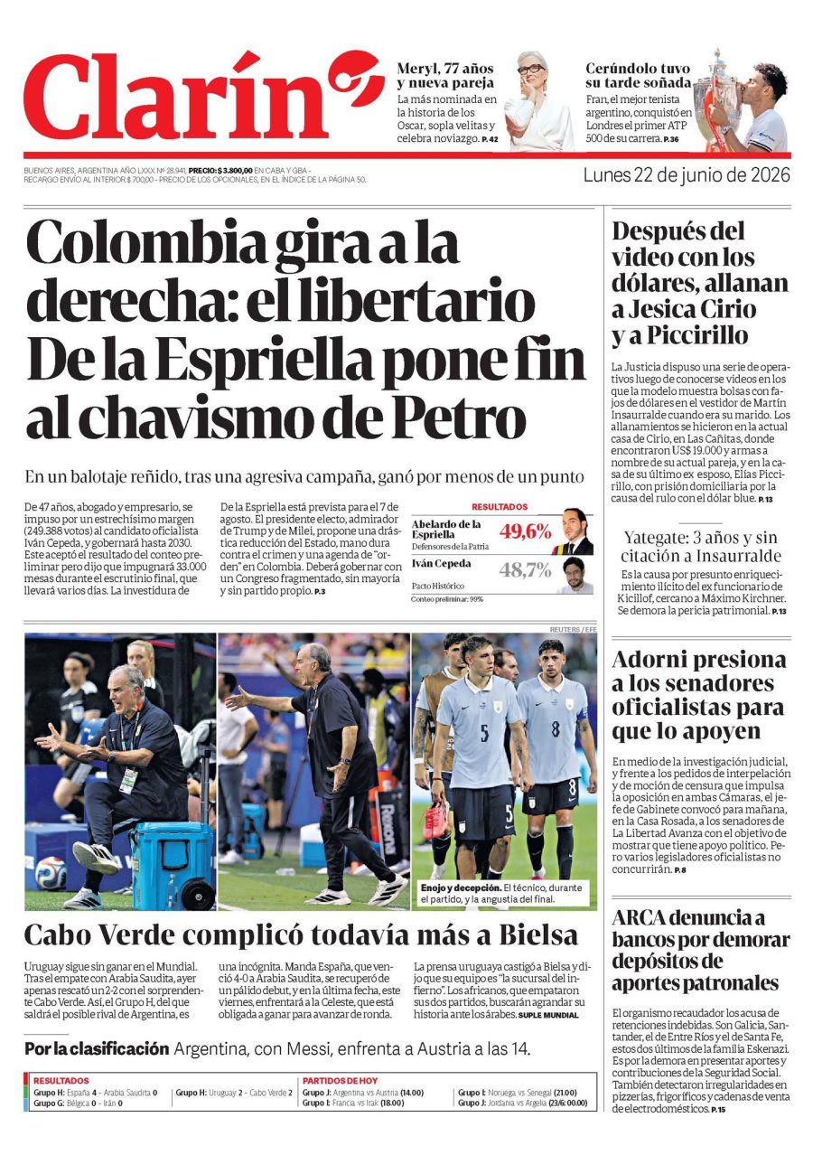 Tapa del suplemento papel