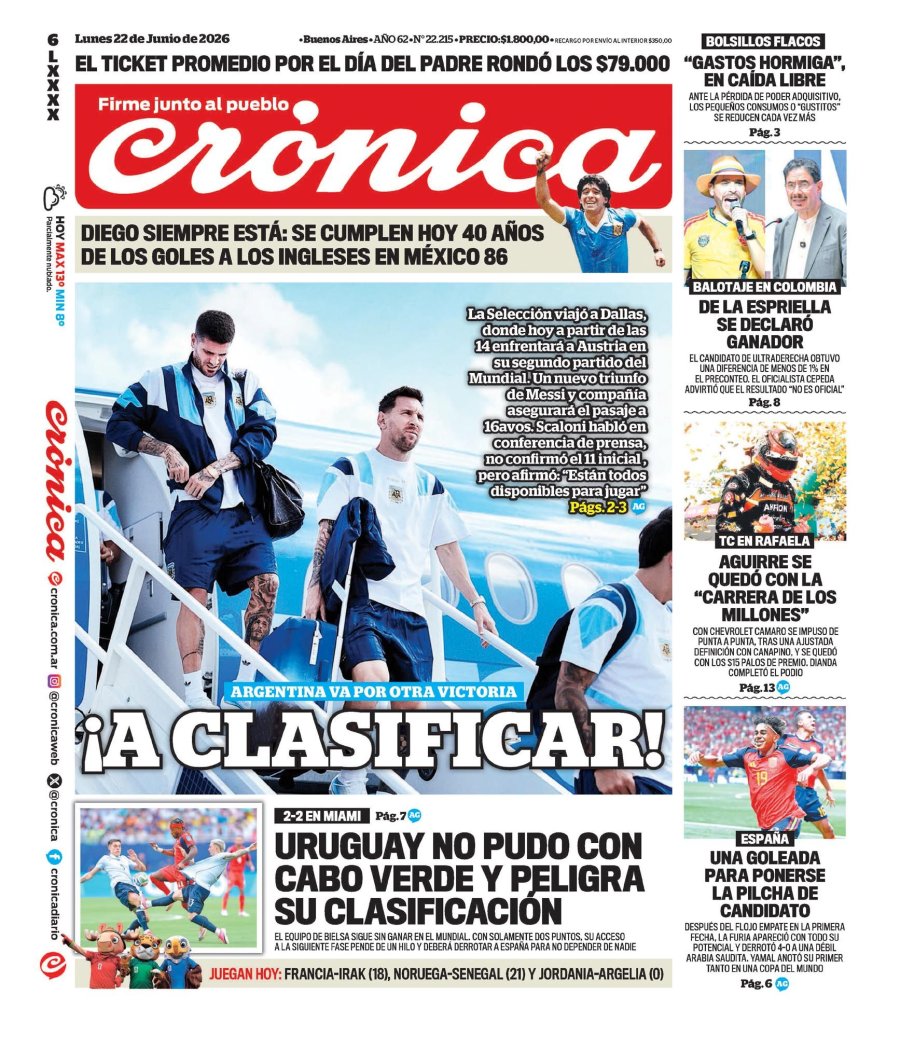 Tapa del suplemento papel