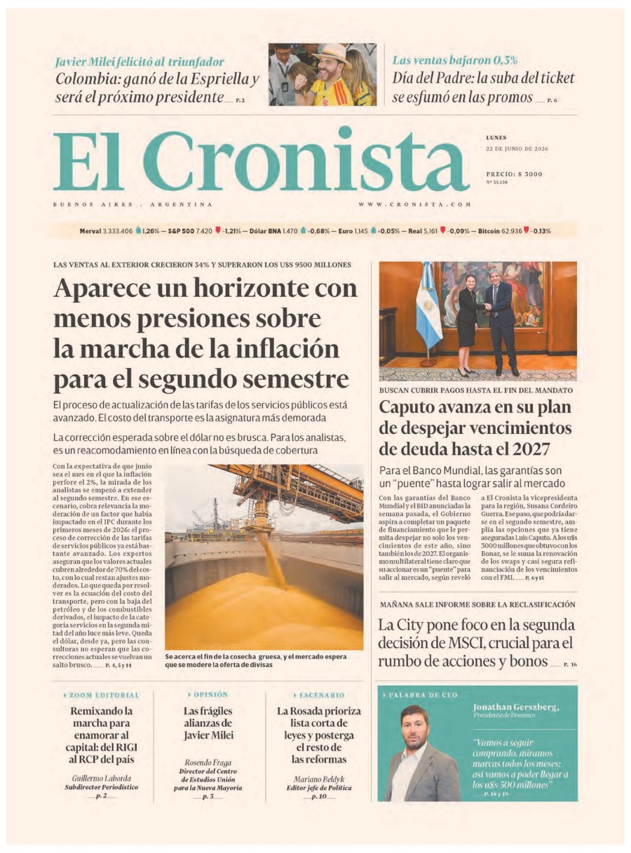 Tapa del suplemento papel