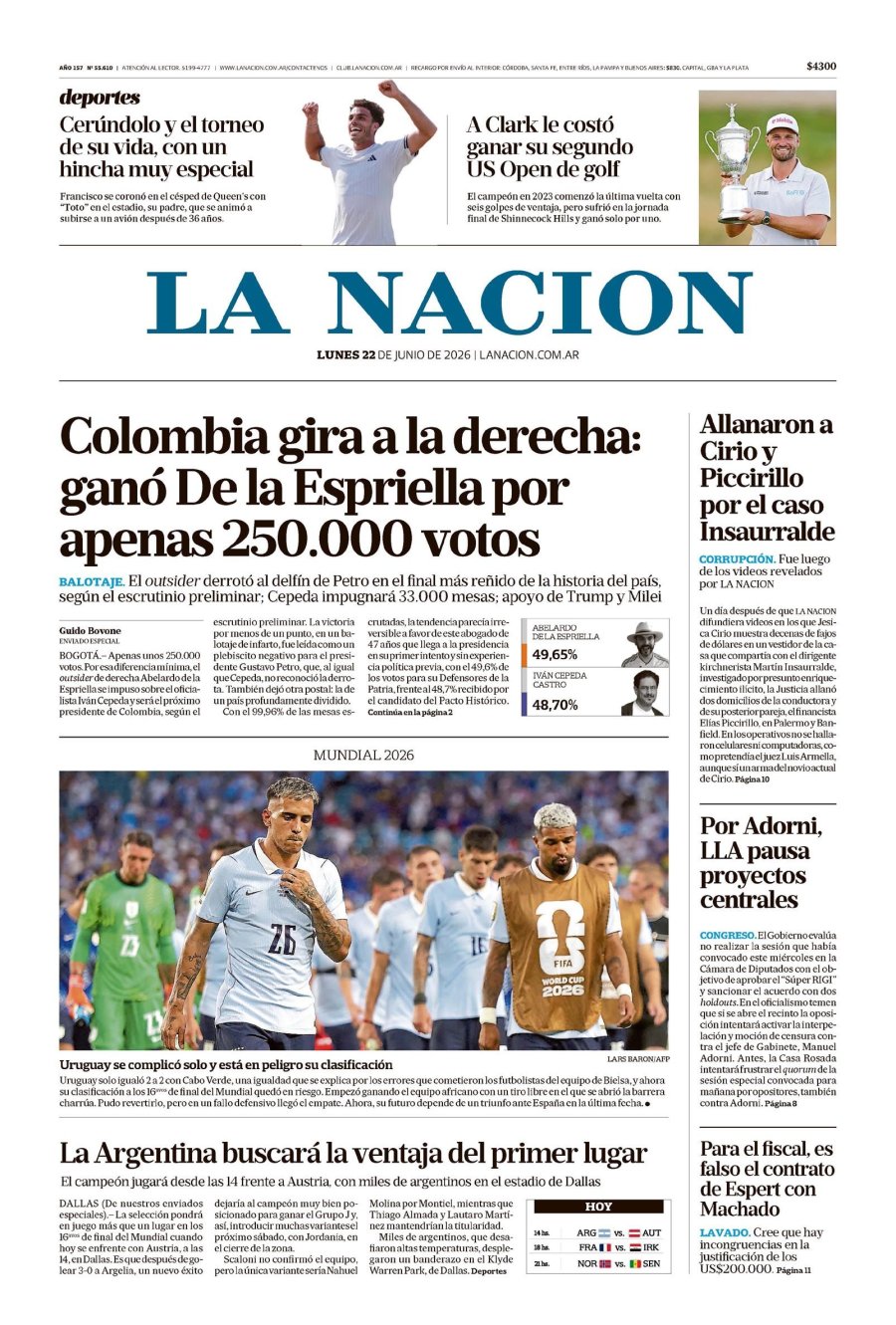 Tapa del suplemento papel