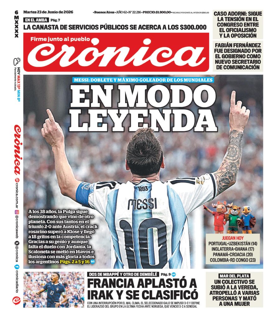 Tapa del suplemento papel