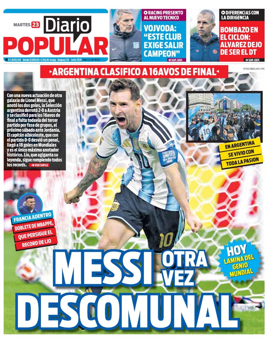 Tapa del suplemento papel