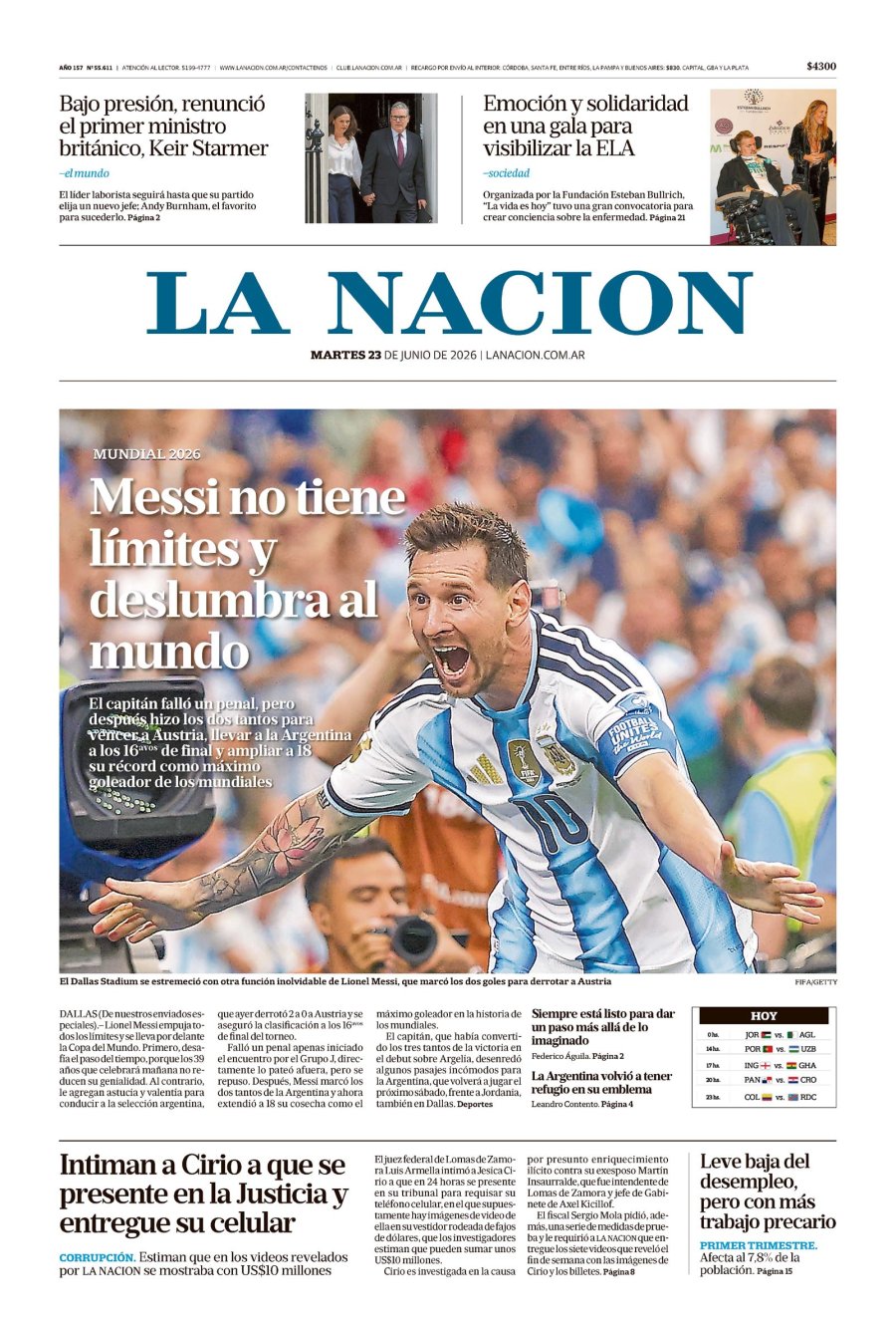 Tapa del suplemento papel