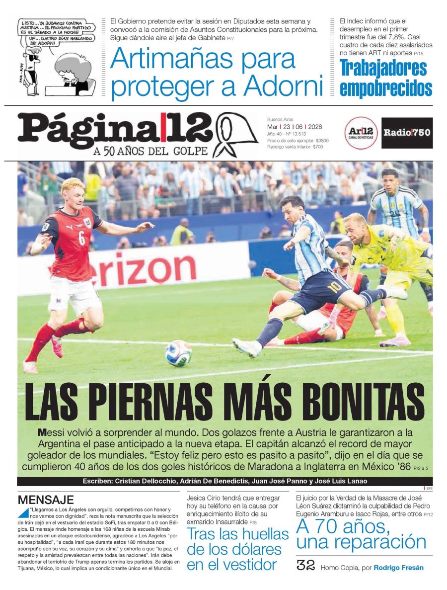 Tapa del suplemento papel