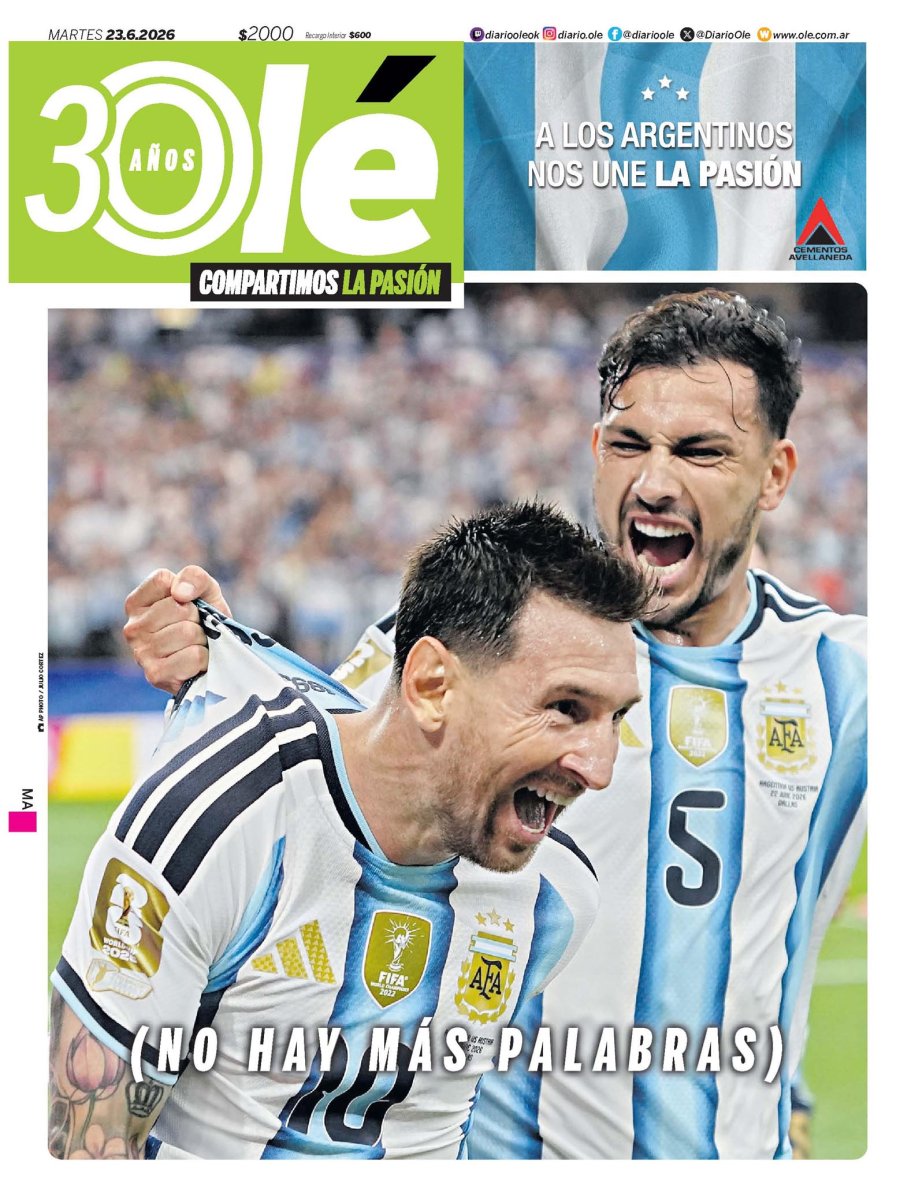 Tapa del suplemento papel