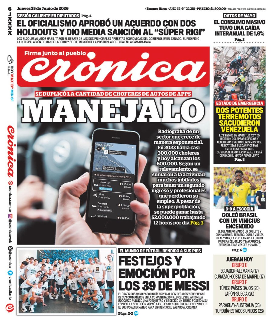 Tapa del suplemento papel