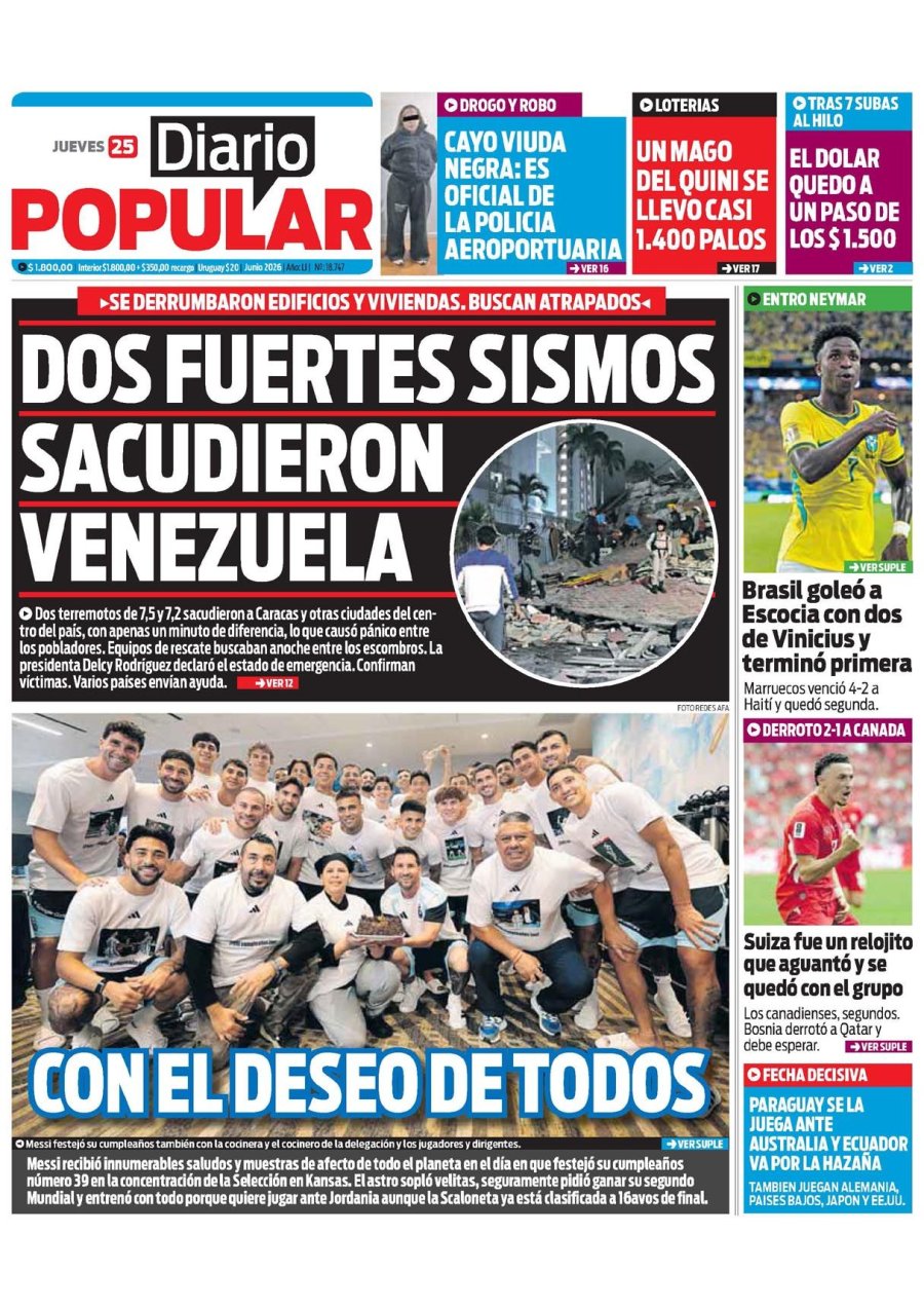 Tapa del suplemento papel