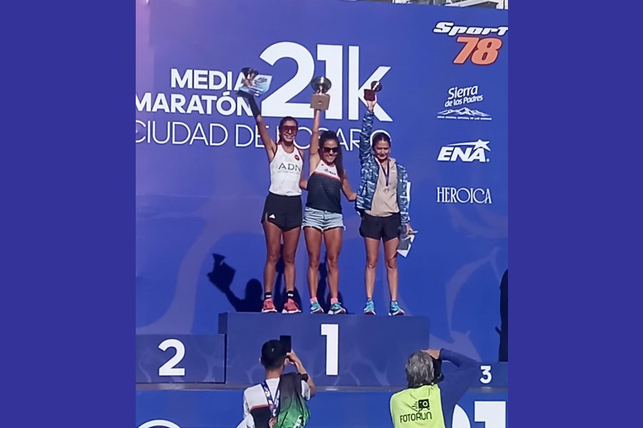 La bandeña, en el podio del año pasado.