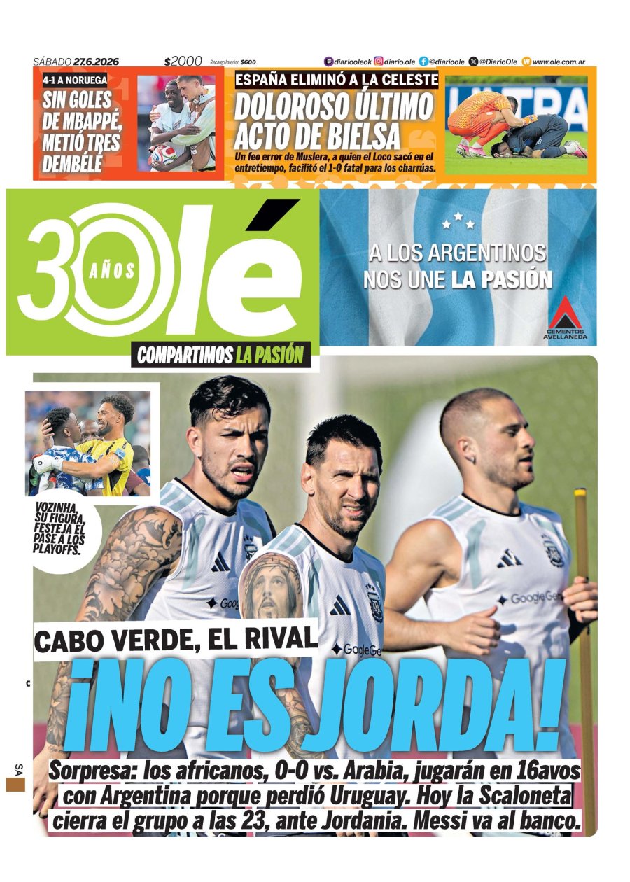 Tapa del suplemento papel