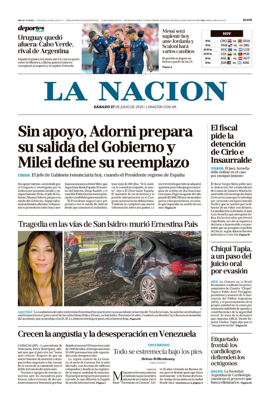 Tapa del suplemento papel