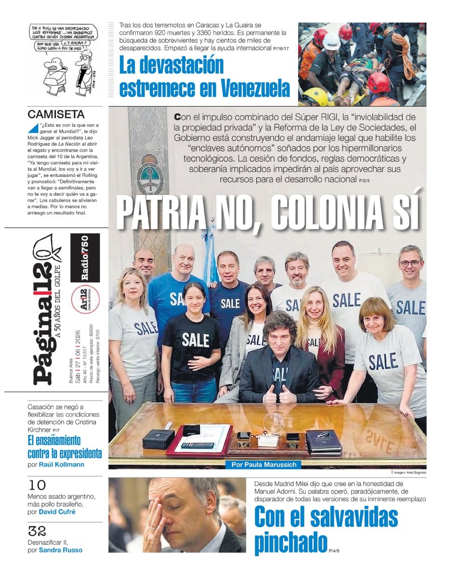 Tapa del suplemento papel