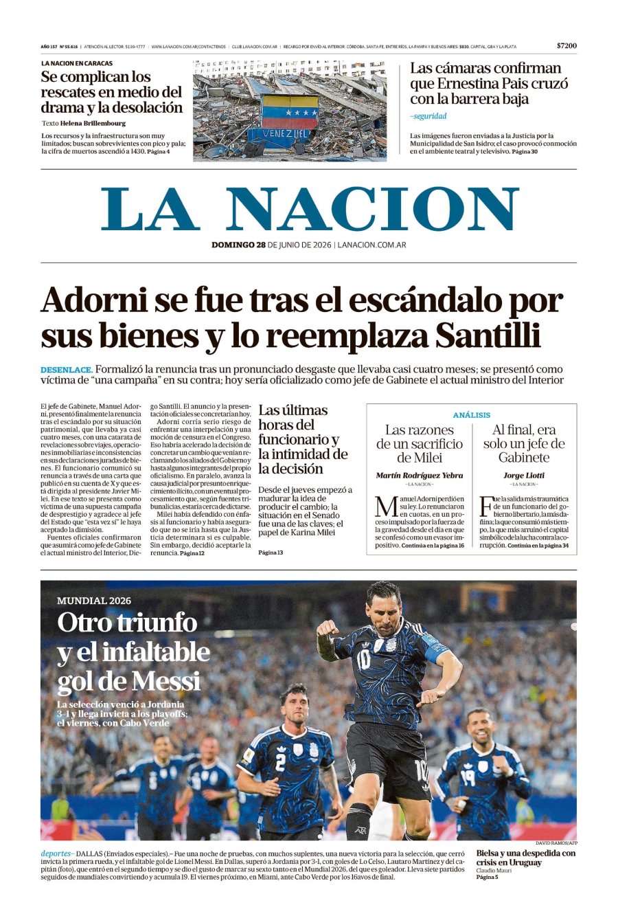 Tapa del suplemento papel