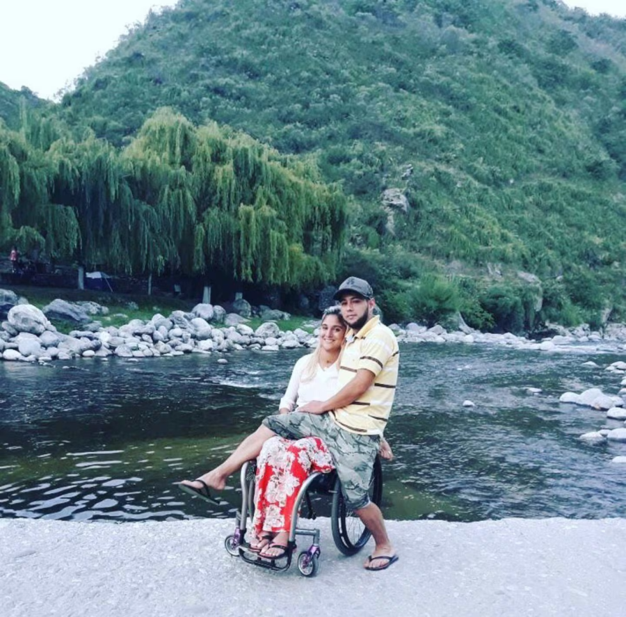 Giselle con su novio Pablo