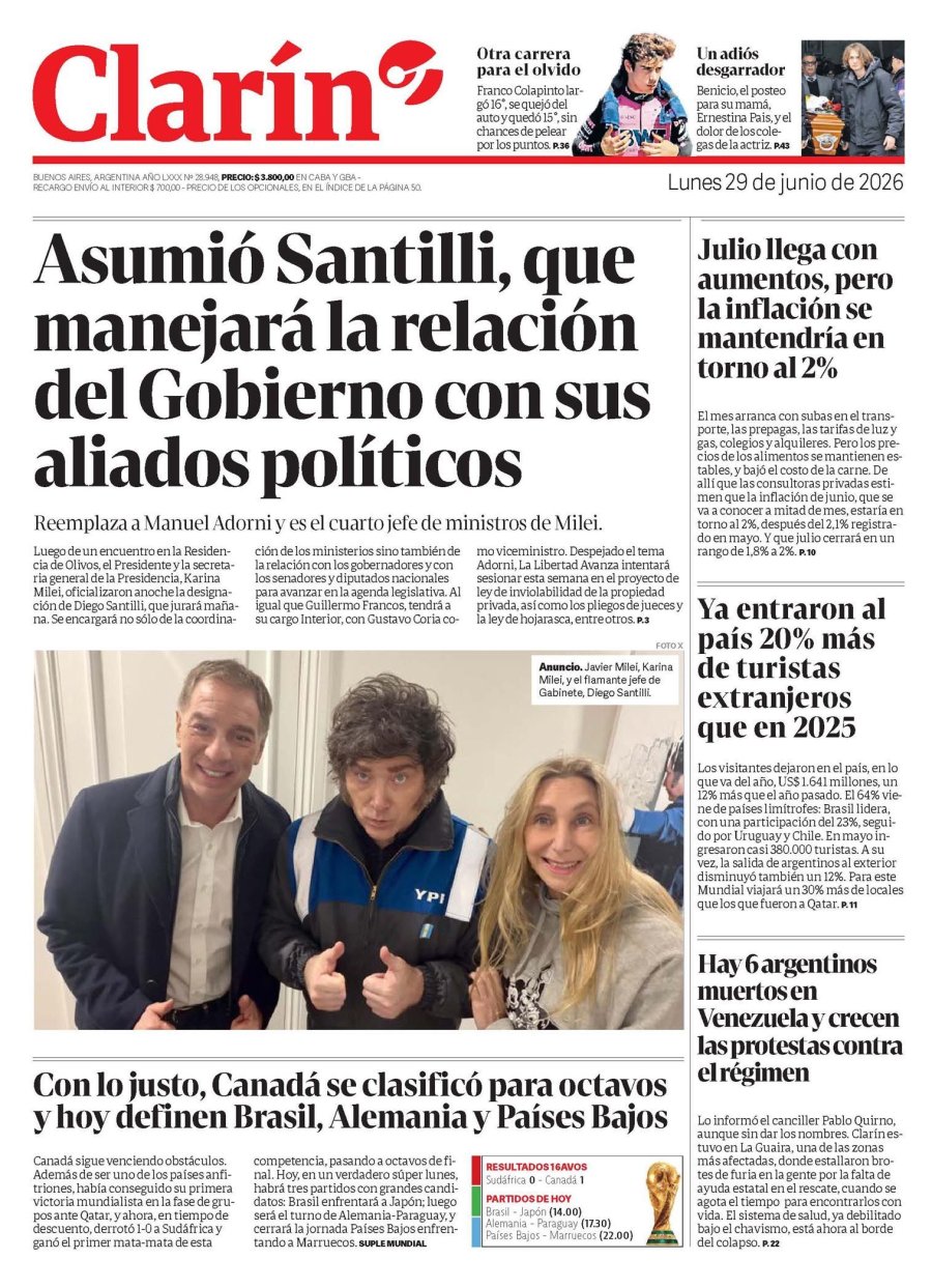 Tapa del suplemento papel