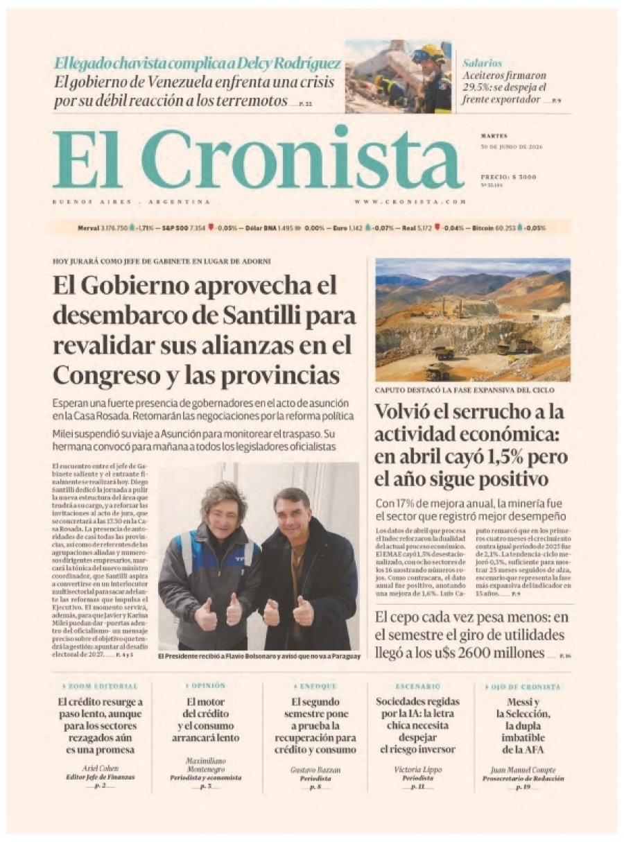 Tapa del suplemento papel