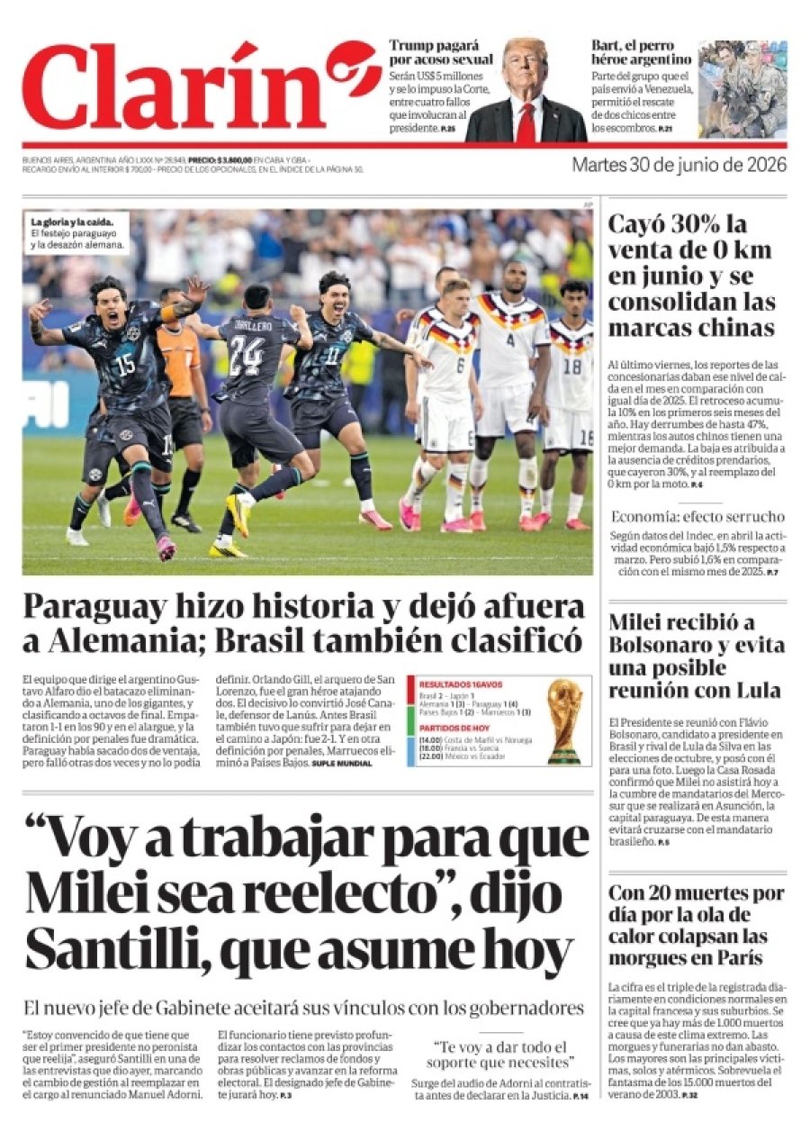 Tapa del suplemento papel