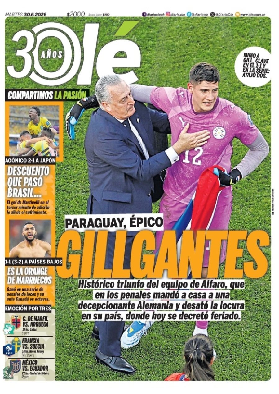 Tapa del suplemento papel
