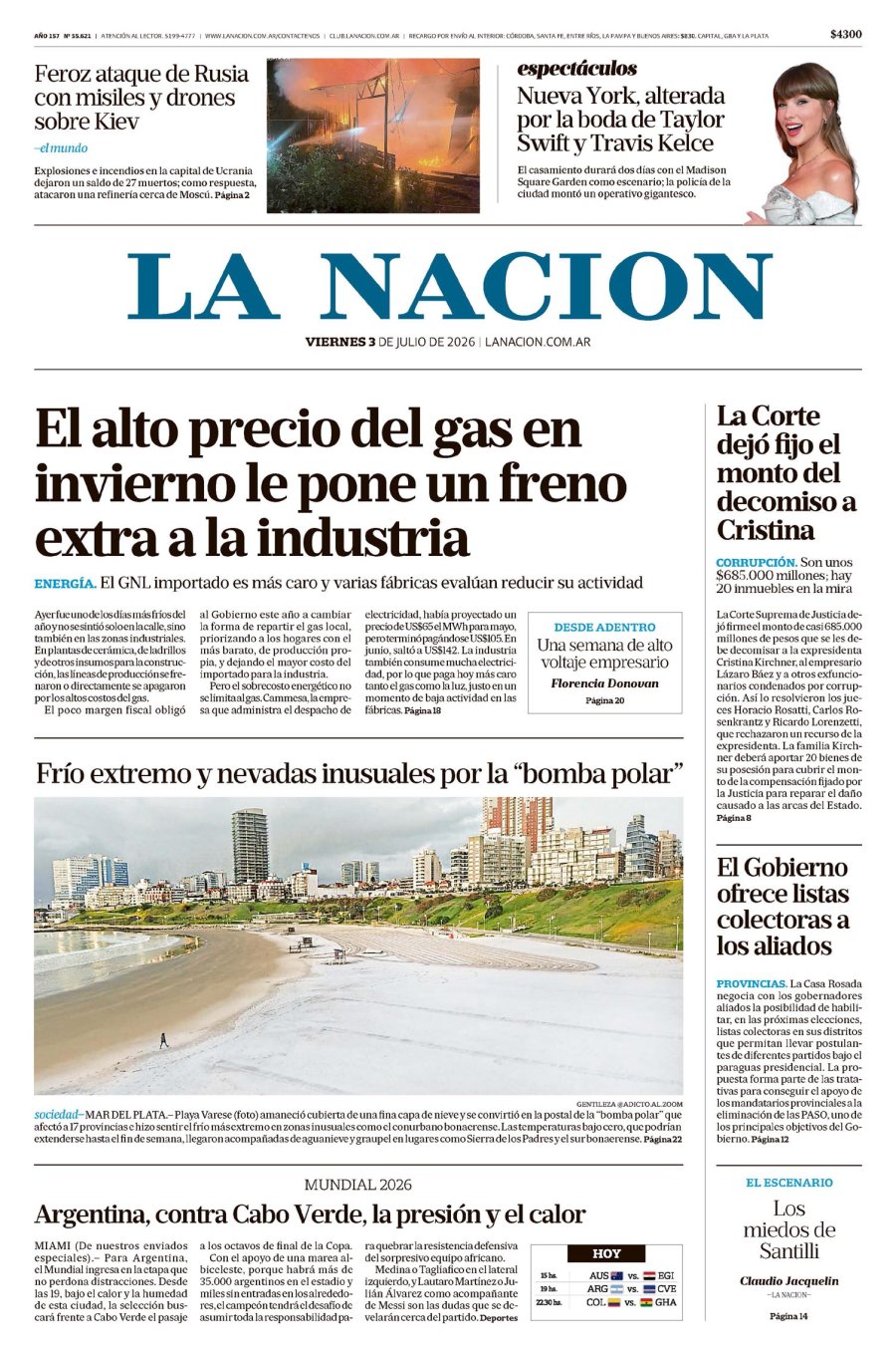Tapa del suplemento papel