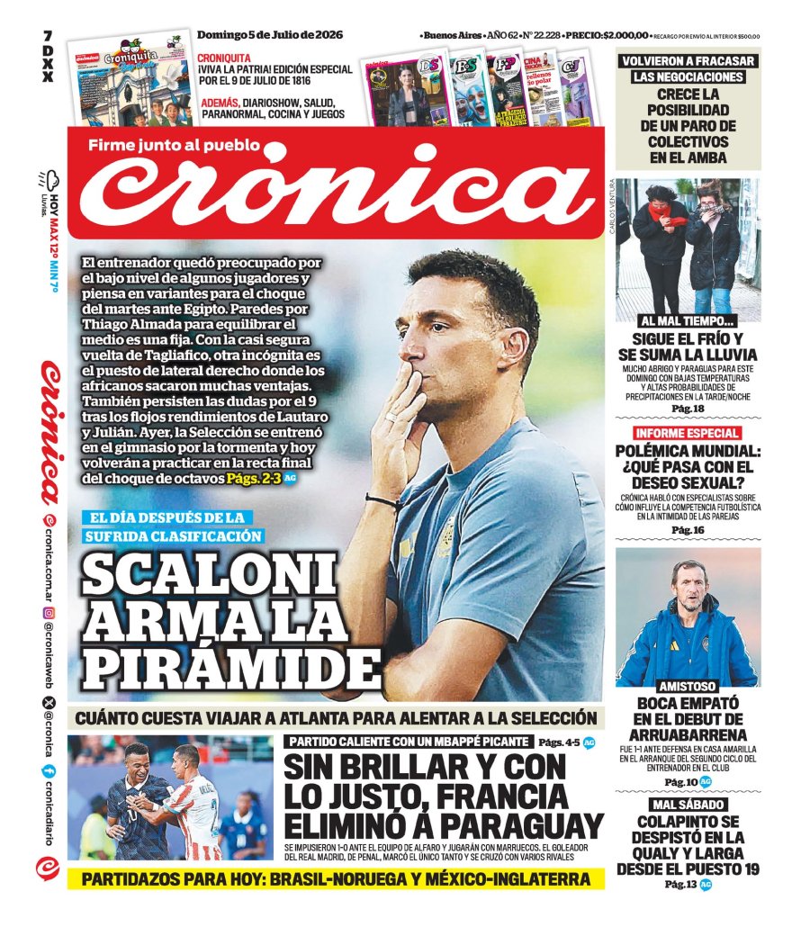 Tapa del suplemento papel