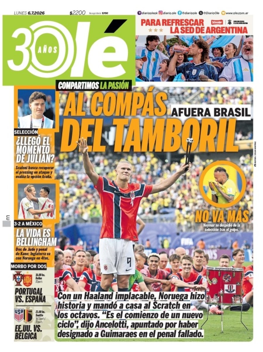 Tapa del suplemento papel