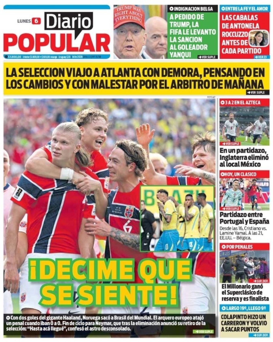 Tapa del suplemento papel