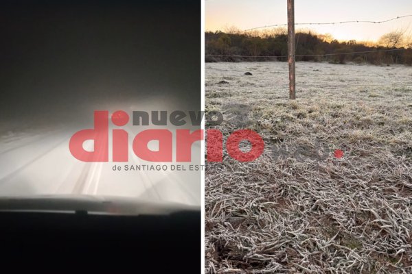 La ola polar dejó aguanieve en las sierras de Guasayán durante la madrugada (Video)