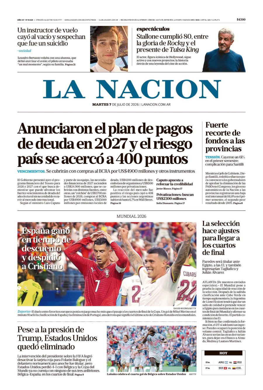 Tapa del suplemento papel