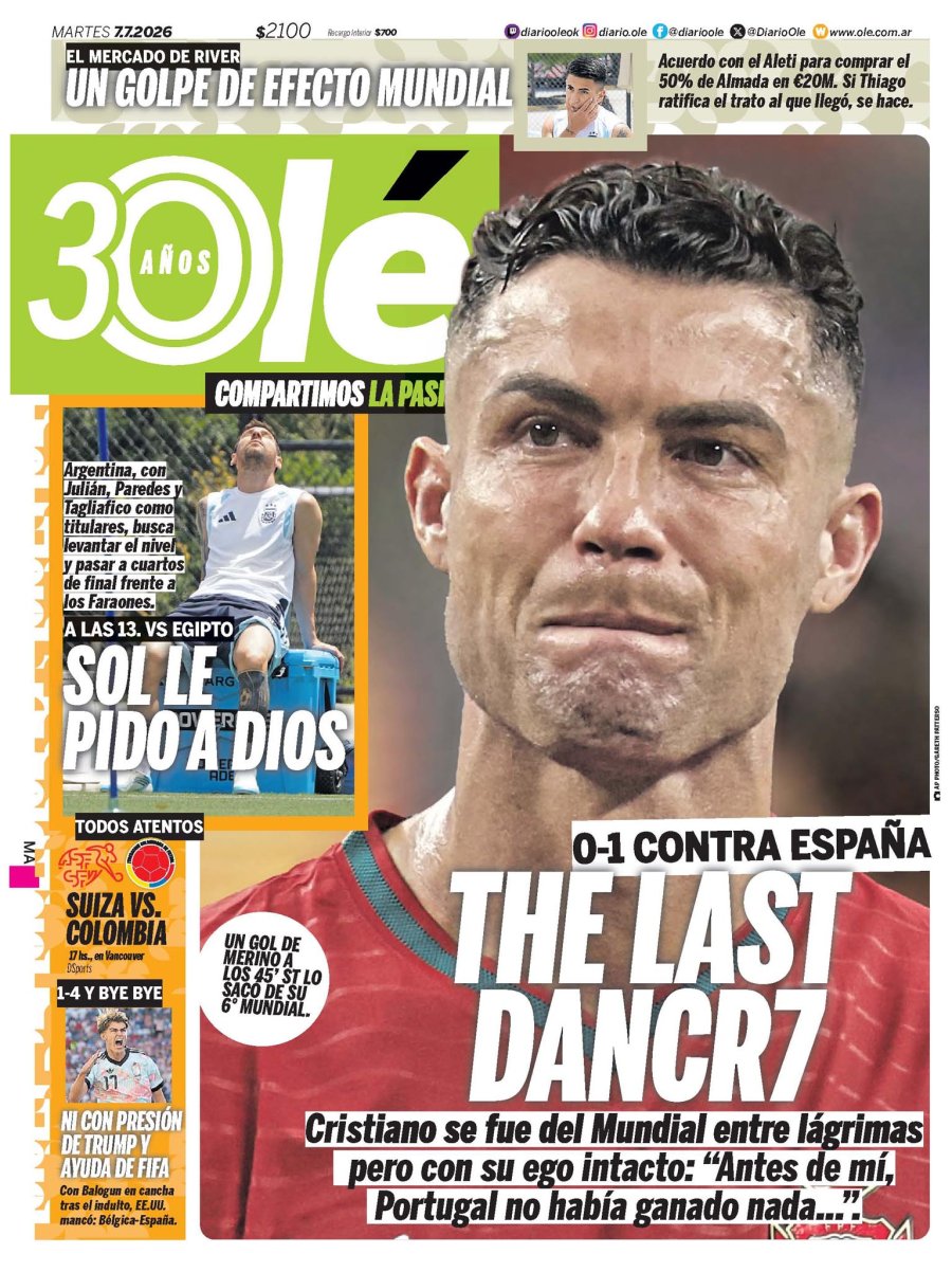 Tapa del suplemento papel