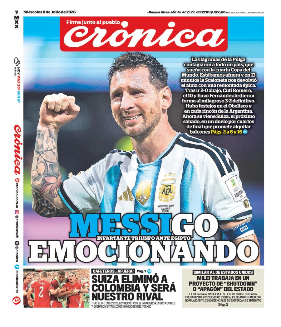 Tapa del suplemento papel