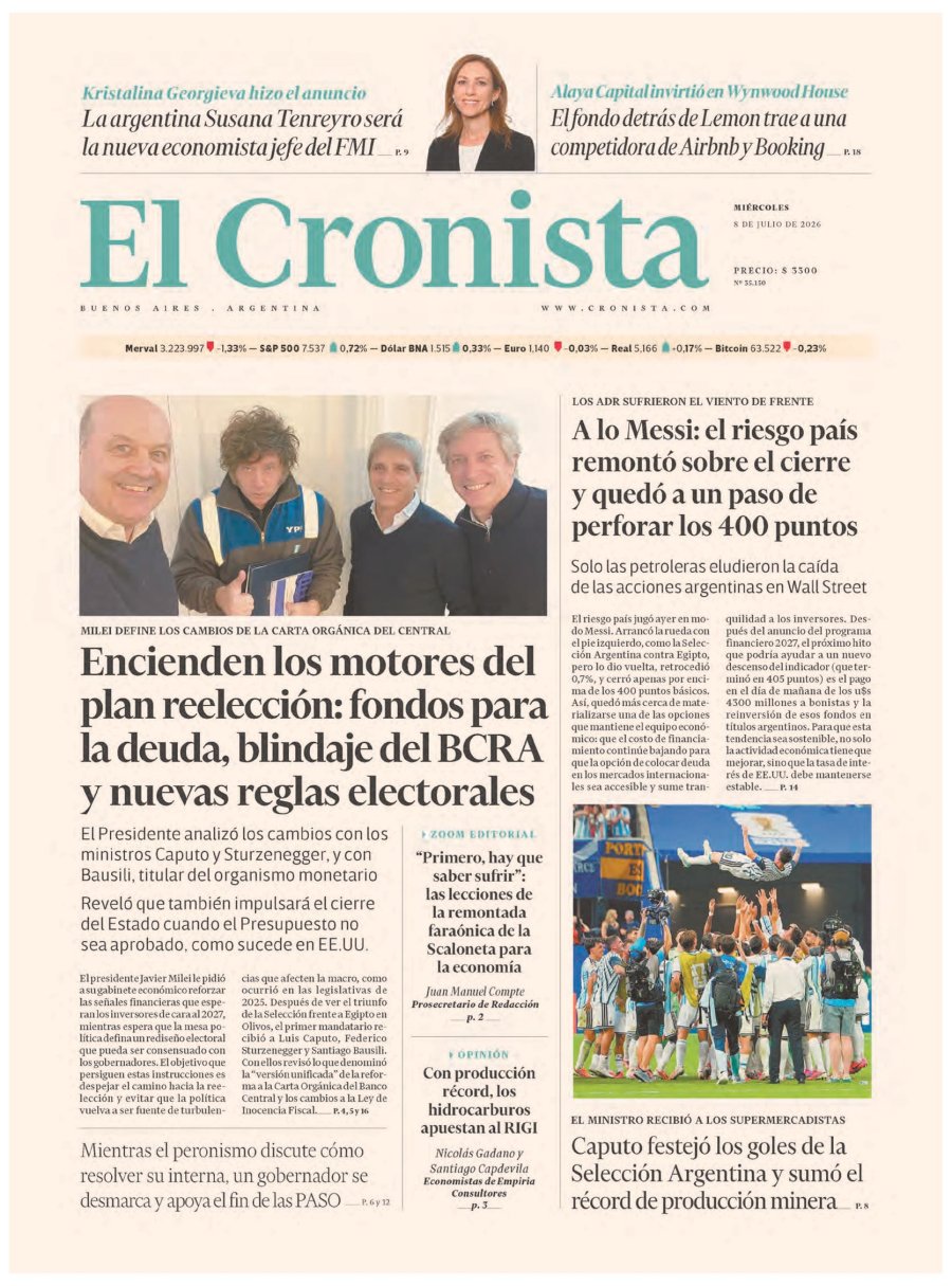 Tapa del suplemento papel