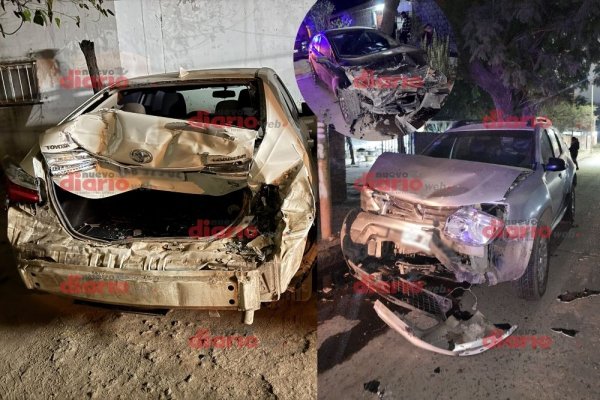 Chofer que habría venido borracho destrozó dos autos en un terrible choque en cadena