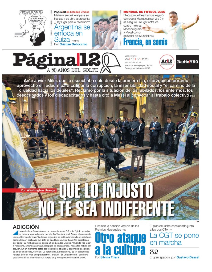Tapa del suplemento papel