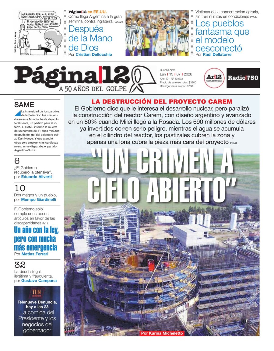 Tapa del suplemento papel