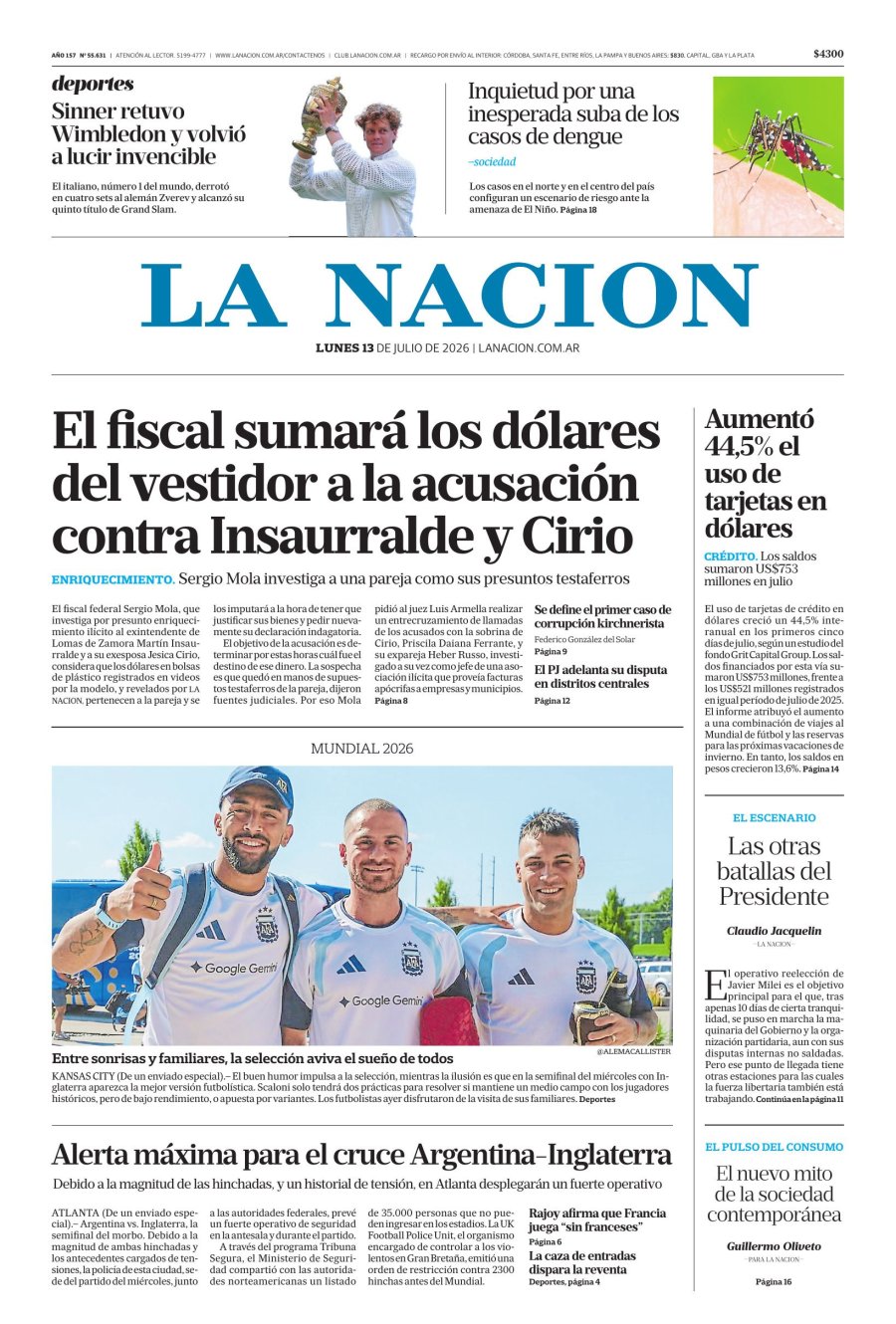 Tapa del suplemento papel