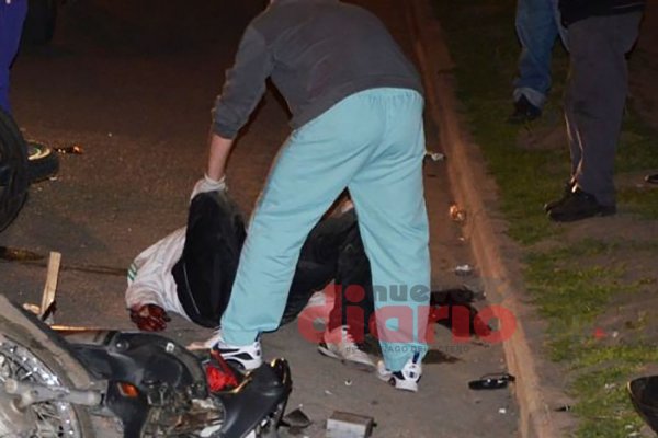Lunes negro en Santiago | Motociclista murió en brutal choque y no lograban identificarlo