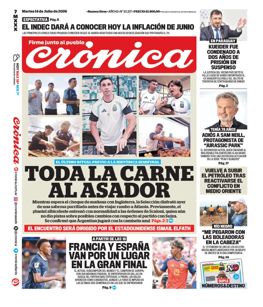 Tapa del suplemento papel