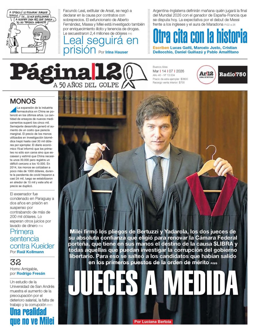 Tapa del suplemento papel